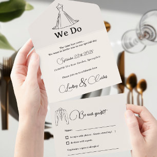 Coleção Silhueta de Casamento Simples Moderna