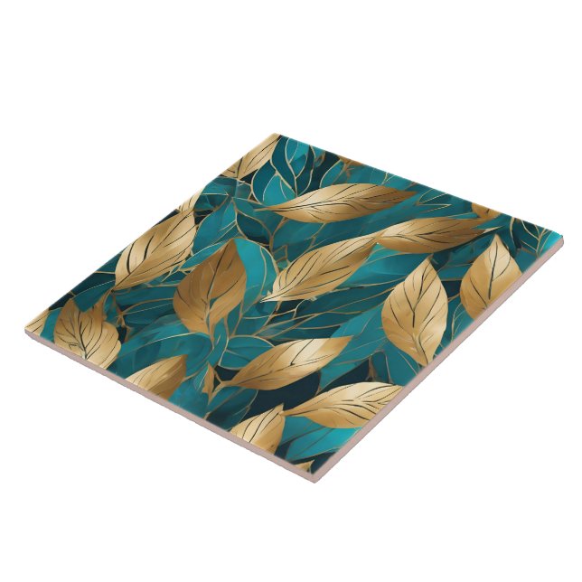 Coleção Turquoise Dourada Modern Boho Leaves (Lateral)