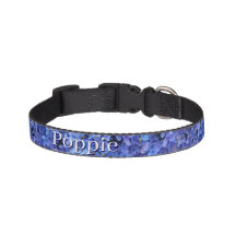 Blue Hydrangea Botanical Pet Collar