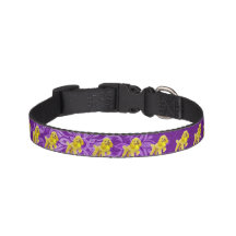 Colar de Gato com Padrão de Damasco de Poodle Roxo