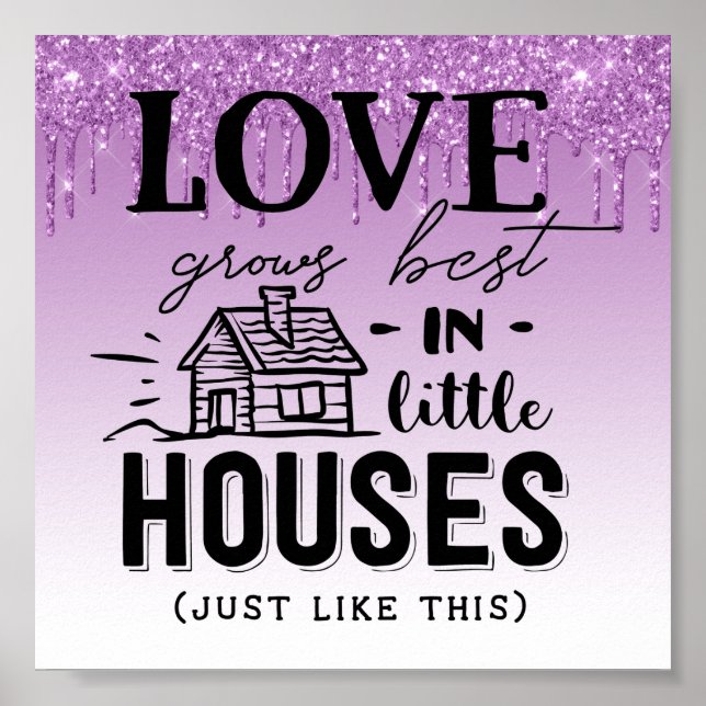 Coleta de Poster de Cotação Inspiracional Glitter (Frente)