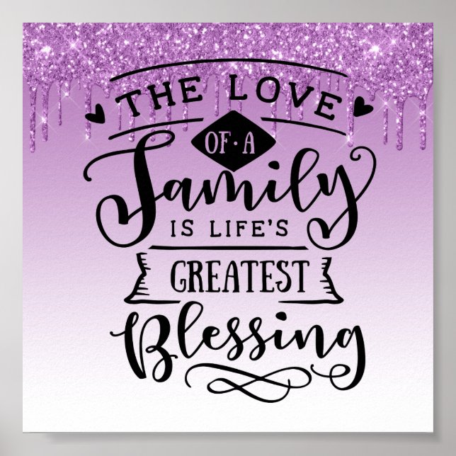 Coleta de Poster de Cotação Inspiracional Glitter (Frente)