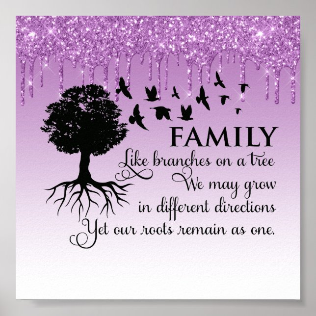 Coleta de Poster de Cotação Inspiracional Glitter (Frente)