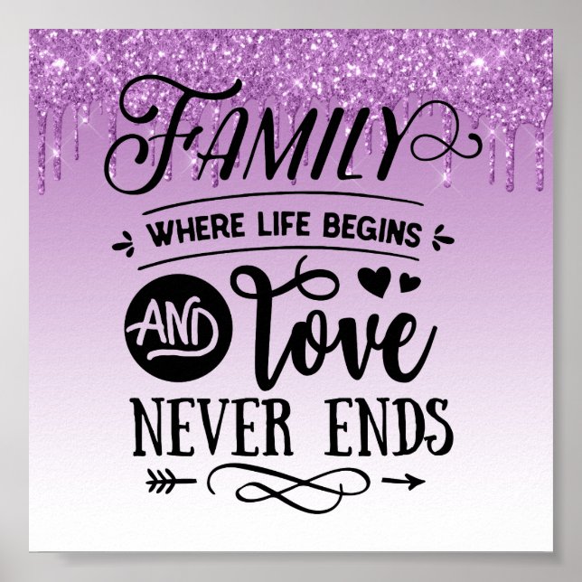 Coleta de Poster de Cotação Inspiracional Glitter (Frente)