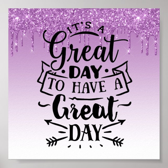 Coleta de Poster de Cotação Inspiracional Glitter (Frente)