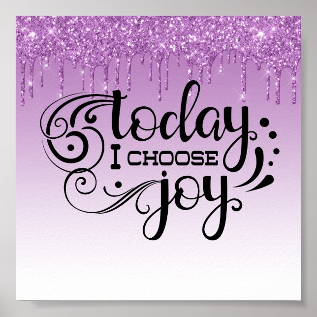 Coleta de Poster de Cotação Inspiracional Glitter (Frente)