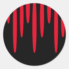 Coletor de sangue com adesivos redondos (preto e v