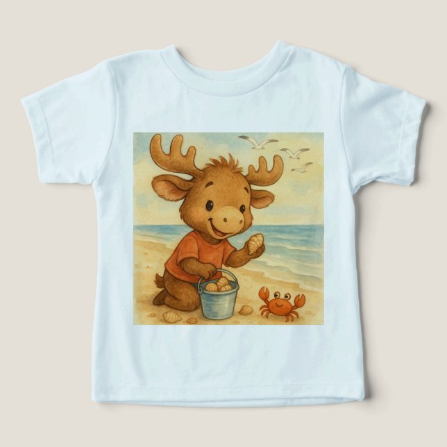 Coletor de Seashell Beach Explorer T-Shirt para Cr (Design frontal)