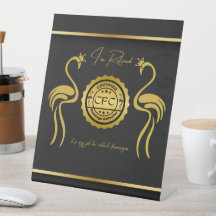 Coletor Flamingo Certificado Aposentado Dourado