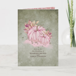 Colheita da Abóbora Rosa - Convite de Casamento