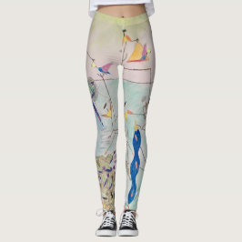 "Colheita das Aves" Leggings de Arte Colorida