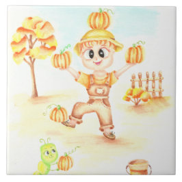 colheita de feliz, garotinho de gengibre