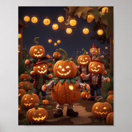 "Colheita de Halloween: Poster de abóbora"