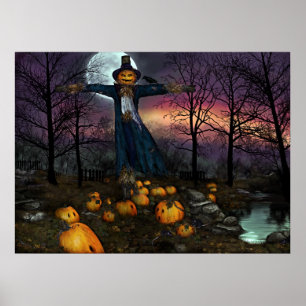 Colheita de Halloweens - poster do espantalho