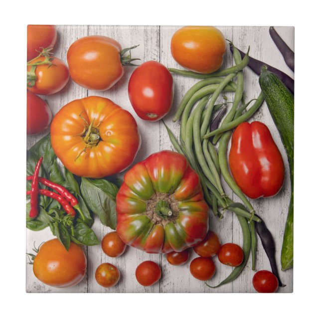 Colheita de legumes e plantas aromáticas (Frente)