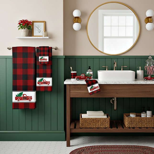 Colheita de Natal feliz e conjunto de toalhas de b (Criador carregado)