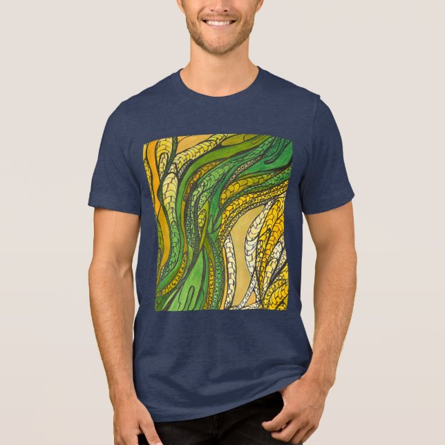 Colheita de Seda Verde Ouro masculino" (Frente)