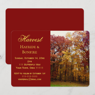 Colheita Hayride e Bonfire Convite