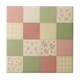 Colheita Verde Cor-de-rosa Inclinar Floral Farmhou