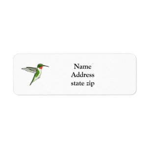 Colibri da etiqueta de endereço do remetente,