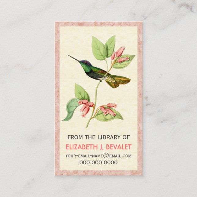 Colibri magnífico cartões personalizados dos meios (Frente)