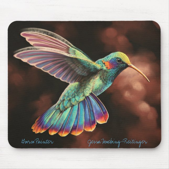 Colibri Mousepad do arco-íris (Frente)