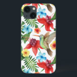Colibri tropical<br><div class="desc">Teste padrão sem emenda da aguarela dos pássaros | com flor,  folhas de palmeira e o colibri exóticos no fundo branco. Textura tropical pintado mão.  © e ® Bigstock® - todos os direitos reservados.</div>