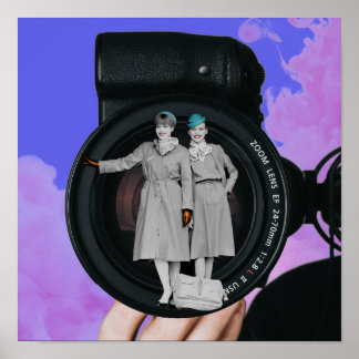 Collage Art Impressão "Friendly Skies"