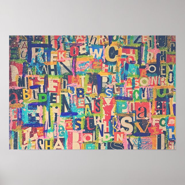 Collage Art Poster ou Decoupage Paper (Frente)