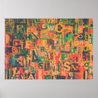 Collage Art Poster ou Decoupage Paper