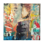 Collage Head<br><div class="desc">Collage Head por Erin Ashley. Apresenta um estilo esbranquiçado com vários recortes de jornal e papel em camadas umas nas outras. | 140547GG</div>