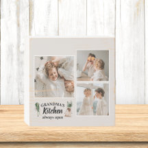 Collage Photo & Grandma Kitchen Está Sempre Aberta