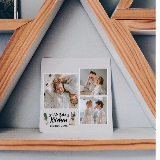 Collage Photo & Grandma Kitchen Está Sempre Aberta (Criador carregado)