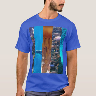 COLLAGEM DE BIOLOGIA MARINHA NA Camiseta Azul