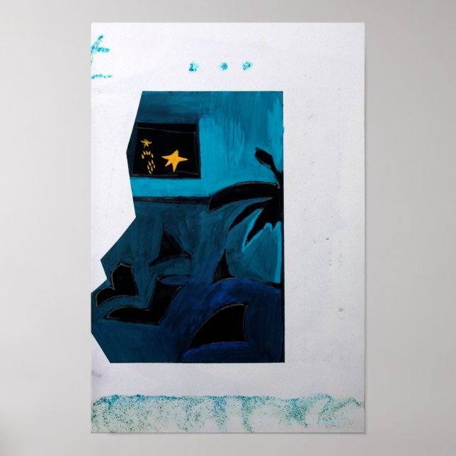 Collages Bruyants Artist Book Blue Room 2 Poster (Frente)