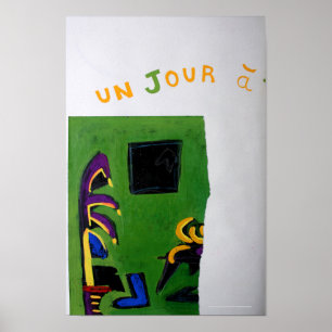 Collages Bruyants Artist Livro Verde Sala Poster