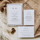 Guardanapo De Papel Mínimo e Chic | Casamento (A modern, elegant wedding collection in black and white that features your monogram and classic text)