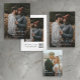Cartão De Agradecimento Casamento de Fotografias Simples com Script Modern (Criador carregado)
