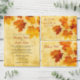 Cartão outono do outono folhas mesa de casamento (Personalize a coleção deste criador independente.)