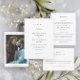 Convite Foto simples Casamento Salvar a Data (Simple Typography Black and White Minimal Wedding Collection.)