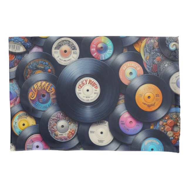 Collection Vinyl Record Pattern 80s Retro Spectrum (Frente)
