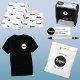 Logotipo simples e texto Camisa comercial (Your logo here business supplies, packaging and promotional products)
