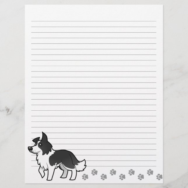 Collie de fronteira de desenho animado (Frente)