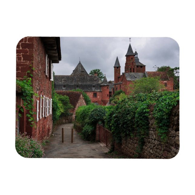 Collonges-la-Rouge, ímã retangular francês (Horizontal)