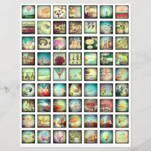 Collsheet vintage Romântica Elementos do manual