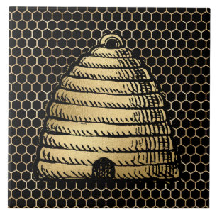 Colmeia de Abelhas Rustico Dourado Mel Negro