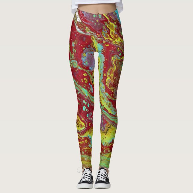 Colocar 3 Leggings Psicodélicas De Forma Livre (Frente)