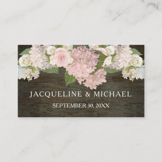 Colocar Cartões Rendas Rústicas em Madeira Escura  (Frente)