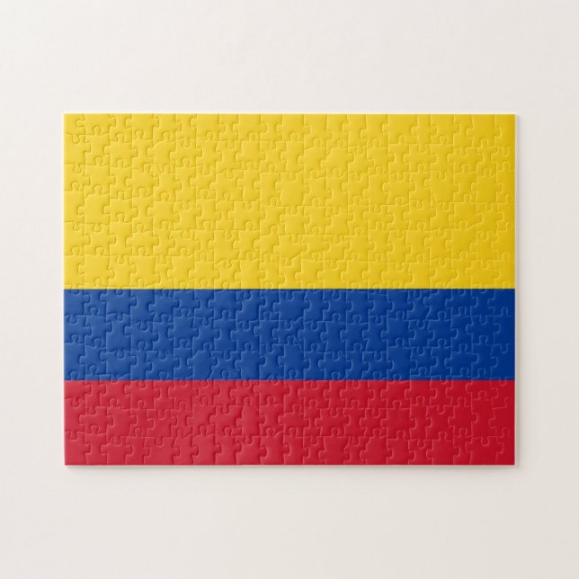 Colombia Flag Jigsera Quebra-cabeça (Horizontal)