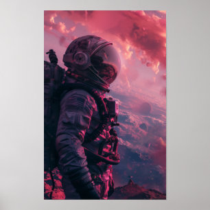 Colônia de Astronautas Punk na Poster de Marte